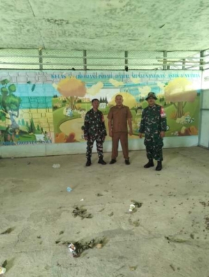 Kapten Inf Bambang Lakukan Pengecekan Lokasi Messing Area di SDN Kokarlian