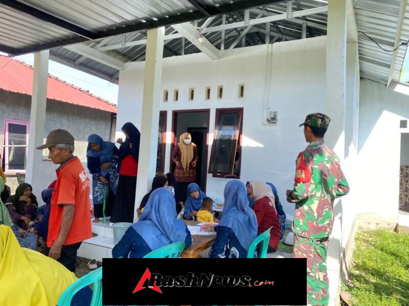 TNI Hadir di Tengah Masyarakat, Babinsa Maluk Kawal Pelayanan Posyandu