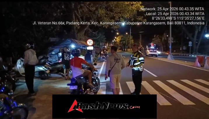 Cegah Balap Liar, Kapolsek Bebandem Pimpin Langsung Patroli di Jalur 11 Veteran