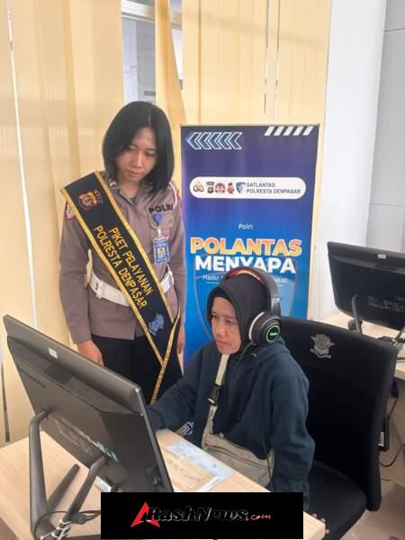 Pelayanan Prima, Satpas Sim Polresta Denpasar Permudah Peserta Ujian Teori Sim