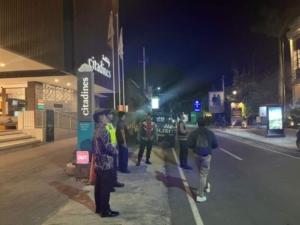 Polsek Kuta Utara Libatkan UKL di Kendalikan Pawas  Patroli  Susuri Jalan Berawa.