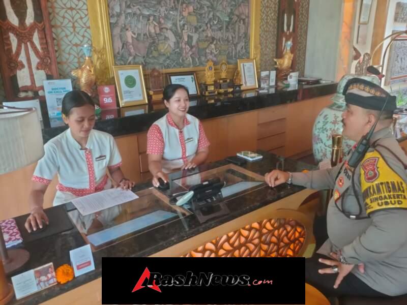 Giat Sambang Hotel di Wilayah Binaanya Bhabinkamtibmas Singakerta Sampaikan Pesan Kamtibmas Kepada Karyawan Hotel
