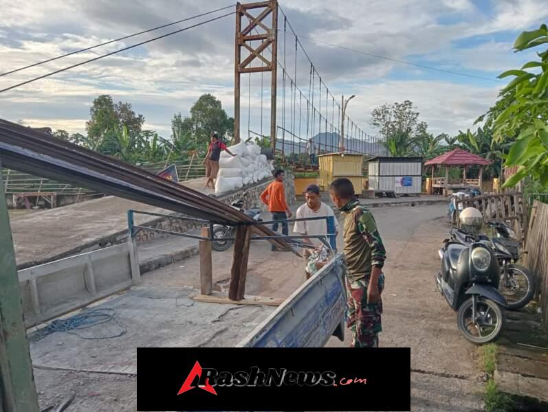 Bahan Pembangunan Jembatan Garuda di Rontu Mulai Berdatangan