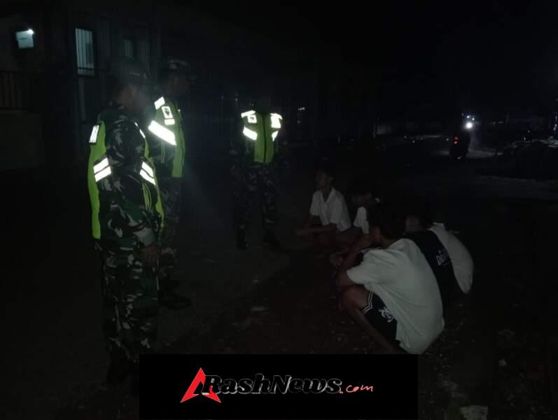 Patroli Cipta Kondisi Koramil 1608-01/Rasanae Kota Bima Jaga Keamanan Malam