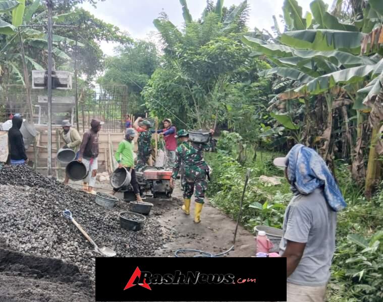 Semangat Warga dan TNI Bangun Jembatan Garuda Inisiasi Presiden Prabowo