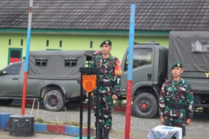 Kuatkan Semangat Pengabdian, Satgas Pamtas Yonarhanud 2 Kostrad Adakan Upacara Kenaikan Pangkat Periode 1 April 2026