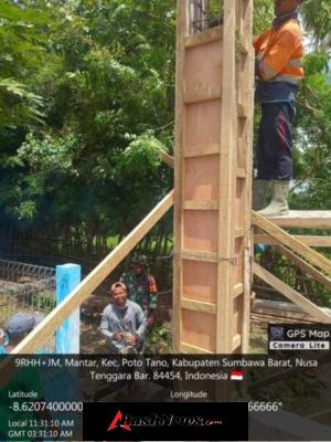 Babinsa Poto Tano Awasi Pelaksanaan KDKMP di Wilayah Binaan