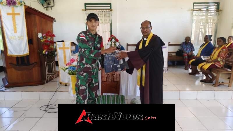 Partisipasi Satgas Pamtas Yonarhanud 2 Kostrad Dalam Momen Perayaan Hari Paskah
