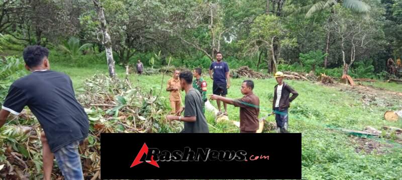 Babinsa dan Pemdes Timu Tawa Bersinergi Tertibkan Batas Tanah