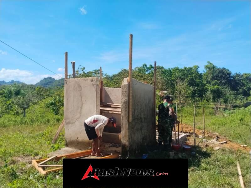 Wujudkan Sanitasi Layak, TMMD Ke-128 Kodim 1629/SBD Bangun MCK di Umbu Wangu