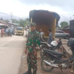 Jaga Kondusifitas Wilayah, Piket Koramil Mollo Utara Turun Langsung ke Pasar Kapan