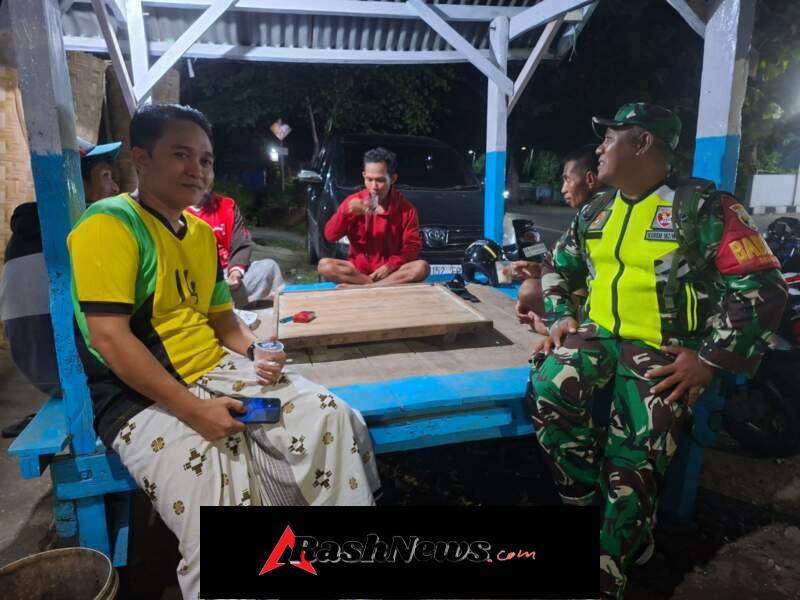Jaga Stabilitas Wilayah, Anggota Koramil 1607-04/Alas Gelar Patroli Malam