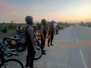 Raimas Sat Samapta Polres Klungkung Intensifkan Pengawasan di Jembatan Merah PKB.