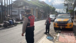 Patroli Terpadu Sat Samapta Polres Gianyar Antisipasi Gangguan Kamtibmas di Simpang Kebo Iwo Selatan