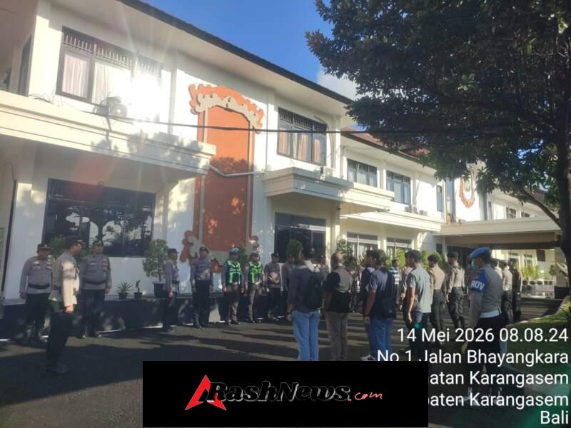 Laksanakan Tugas Piket Mako, Sat Lantas Polres Karangasem Ikuti Serah Terima Tugas Jaga