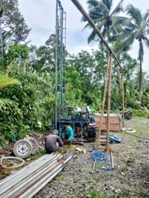 Hampir Tuntas, Satgas TMMD Ke-128 Kodim 1623/Karangasem Genjot Pengerjaan Sumur Bor Hingga 85 Persen.