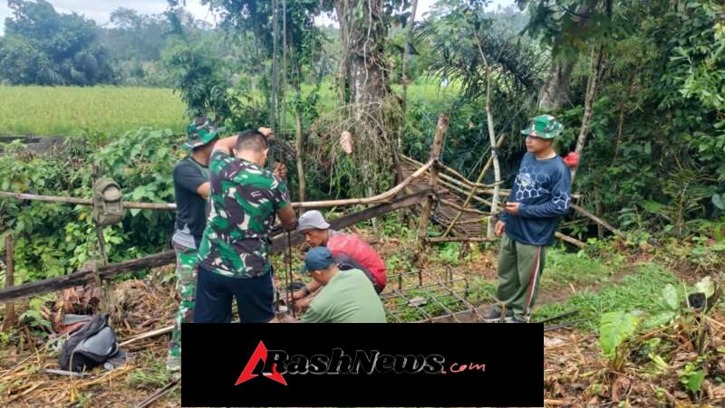 Progres Baru 1 Persen, Pembangunan Jembatan Perintis Kodim Klungkung Masuki Tahap Awal Perakitan Cakar Ayam
