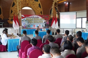 Polres Klungkung Gelar Ceramah Kesehatan Bersama Biddokkes Polda Bali.