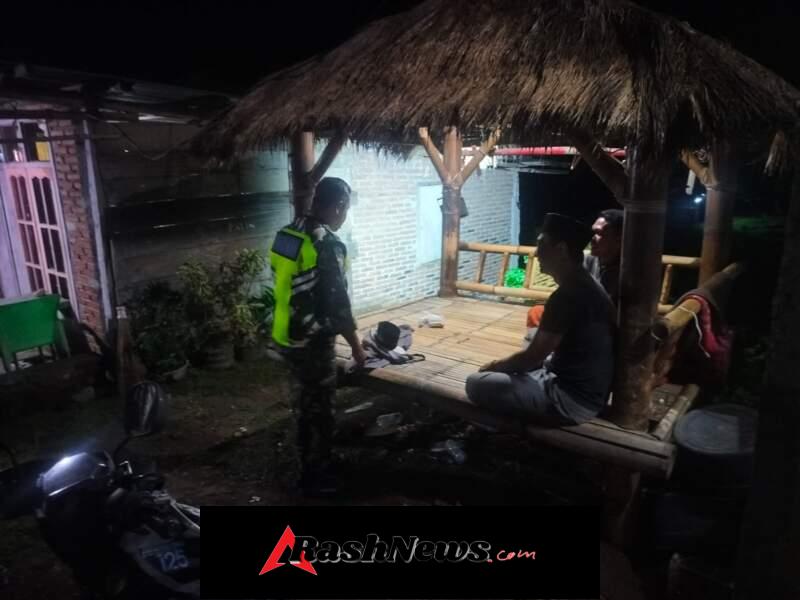 Wujud Kepedulian Terhadap Keamanan Warga, Koramil 1607-07/Lunyuk Rutin Patroli Malam