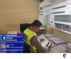 Wujudkan Pelayanan Prima, Sat Lantas Polres Karangasem Komit Berikan Kemudahan Pengurusan BPKB