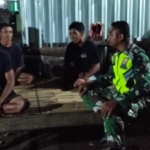 ‎Anggota Koramil 1607-12/Moyo Hilir Sisir Wilayah Dalam Patroli Malam