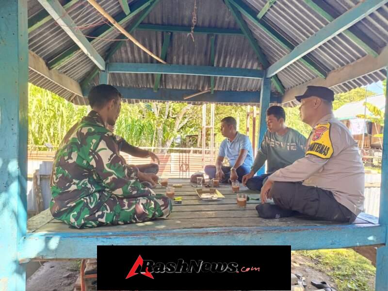 Komsos Babinsa dan Bhabinkamtibmas Desa Kelanir Berjalan Aman dan Lancar
