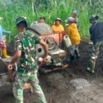 Program unggulan TNI AD TMMD ke 128 Kodim 1623/Karangasem kembali berkarya dengan Pembangunan rabat beton sepanjang 1.450 meter.