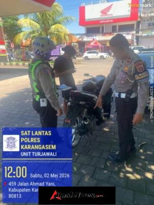 Tingkatkan Kedisiplinan Jalan Raya, Satlantas Polres Karangasem Intensifkan Tilang Manual