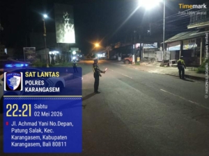 Cegah Balap Liar Sat Lantas Polres Karangasem  Gelar Patroli pada Malam Mingu