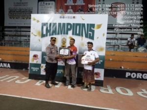 Kapolsek Mengwi Hadiri Penutupan Turnamen Bola Voli Porgana Cup IV Tahun 2026