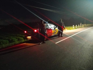 Patroli Malam Minggu, Samapta Polsek Abiansemal Intensifkan Harkamtibmas Di Wilayah Rawan