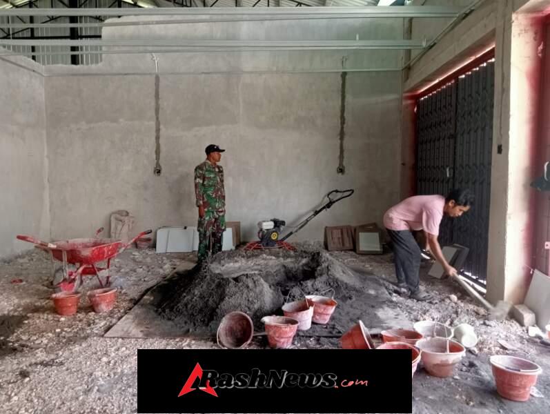 Pengawasan Ketat Babinsa Beru Pastikan Proyek KDKMP Berjalan Lancar