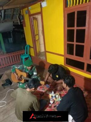 Serda Muhamad Hidir Pimpin Patroli Malam, Situasi Seteluk Aman Terkendali
