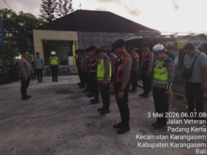Sinergi Personel Polsek Bebandem Amankan CFD Jalur 11 Jalankan Misi “Mens Sana in Corpore Sano”