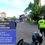 Unit Turjawali Sat Lantas melaksanakan Pengaturan dan Penjagaan di Pos 3 Patung Salak Jasri