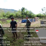 Danramil 1628-03/Seteluk Cek Langsung Progres Konstruksi KDKMP Desa Tapir