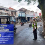 Pelayanan Prima Personil Lantas Dengan Melaksanakan Gatur Pagi Di Depan MAN Amlapura