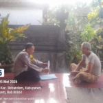 Dukung Rekrutmen Polri yang Transparan, Bhabinkamtibmas Polsek Bebandem Sambang Tokoh Agama di Desa Macang