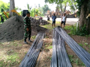 Bangun Akses, Bangkitkan Ekonomi Desa, Dandim Gianyar Pastikan Pembangunan Jembatan Garuda Berjalan Optimal