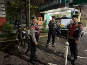 Polsek Kuta Utara Patroli Subuh Sambangi Kantor Perbankan BPD Gatsu Barat