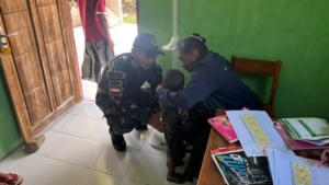 Yonarmed 12 Kostrad Wujudkan Generasi Sehat di Perbatasan Melalui Posyandu Pos Laktutus