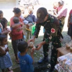 Yonarmed 12 Kostrad Wujudkan Balita Sehat, Pos Nunura Dukung Posyandu di Desa Tohe