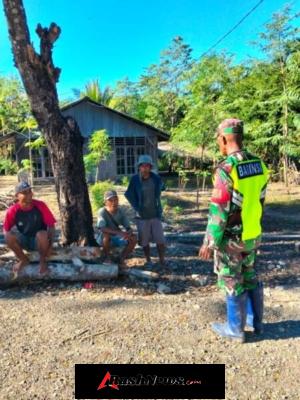 Wujudkan Lingkungan Aman dan Damai, Babinsa Imbau Masyarakat Desa Luniup Taat Aturan