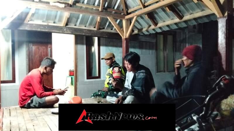 Komitmen Menjaga Kondusivitas, Koramil 1607-07/Lunyuk Rutin Gelar Patroli Malam