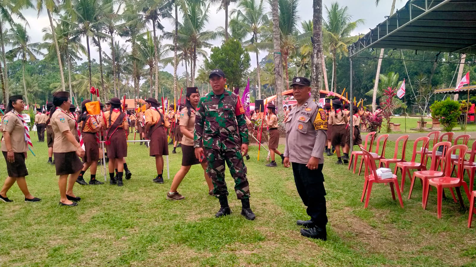 225 Pramuka Penggalang Ramaikan LT-III Tabanan, Danramil Tekankan Disiplin dan Kepemimpinan