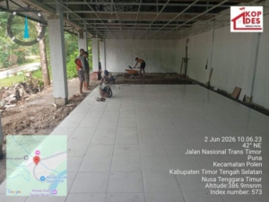 Gerai KDKMP Desa Puna Terus Berbenah, Babinsa Turun Tangan Awasi Kualitas Pekerjaan