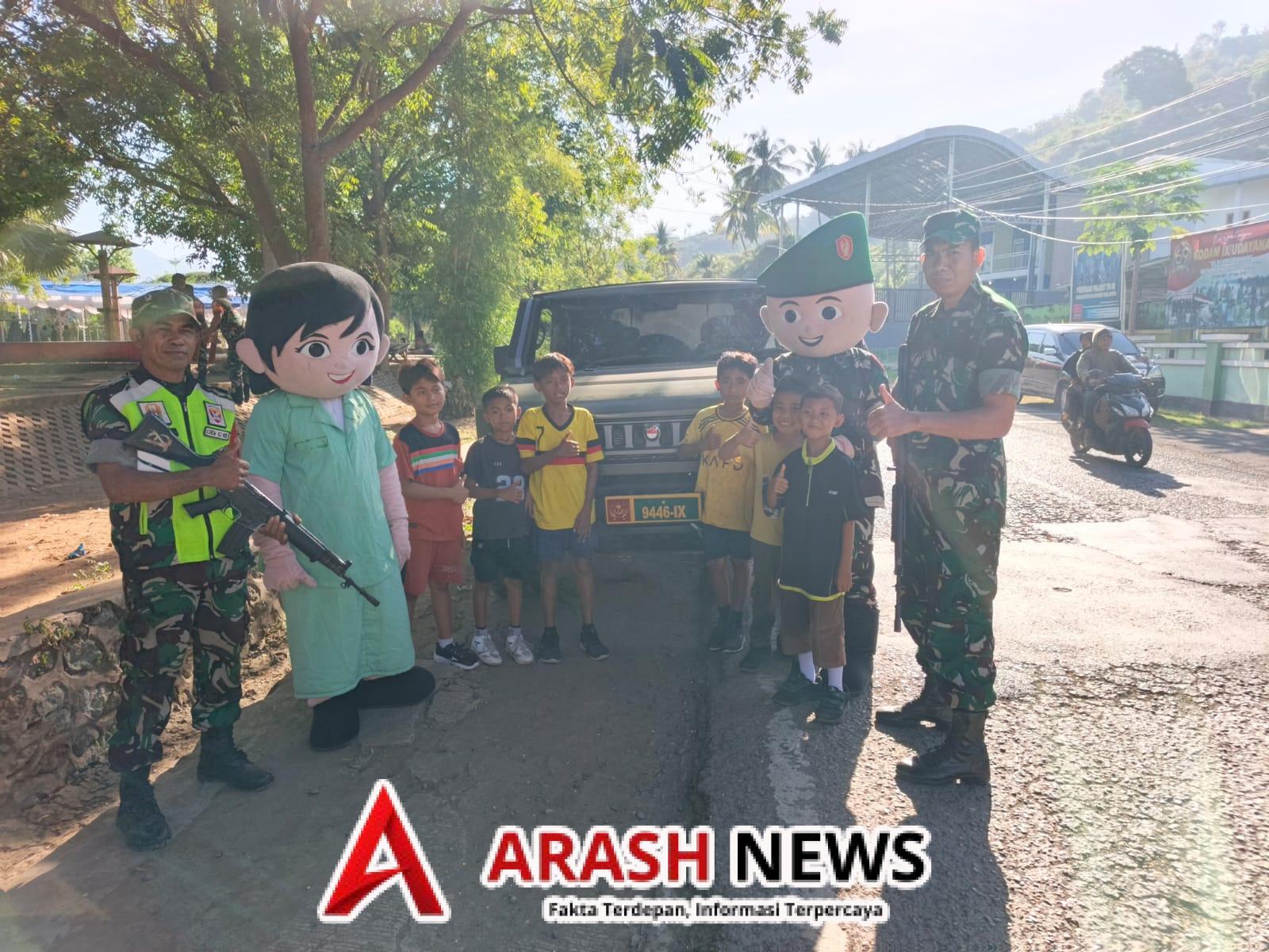 Puluhan Warga Ramaikan Safari Mobil Maung Kodim 1608/Bima di Taman Amahami