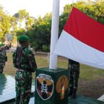Upacara Bendera Mingguan Kodim 1614/Dompu, Dandim Tekankan Jiwa Korsa dan Komitmen Menjaga NKRI