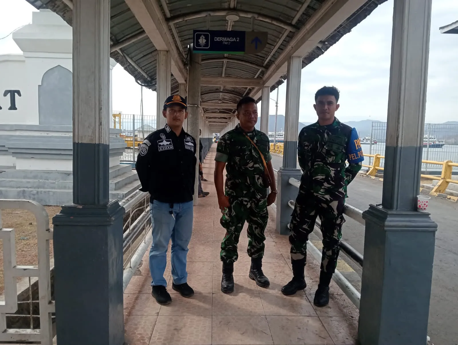 Pengamanan Pelabuhan Poto Tano, Wujud Komitmen Kodim 1628/Sumbawa Barat Layani Masyarakat