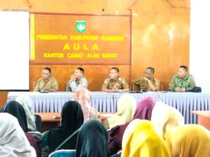 Bangun Kolaborasi Lintas Sektor, Danramil 1607-04/Alas Dukung Persiapan HUT Ke-81 Kemerdekaan RI